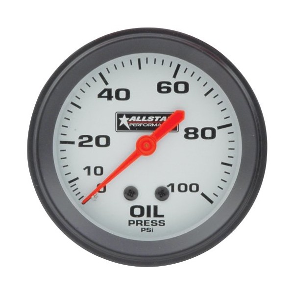 Allstar ALL80095 2-5/8" Diameter 0-100 PSI Mechanical Oil Pressure Gauge