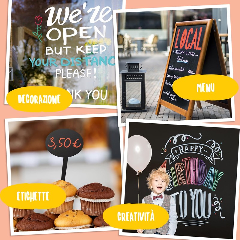 SECURIT Chalk Pen 2-6mm Waterproof Red - 14.5