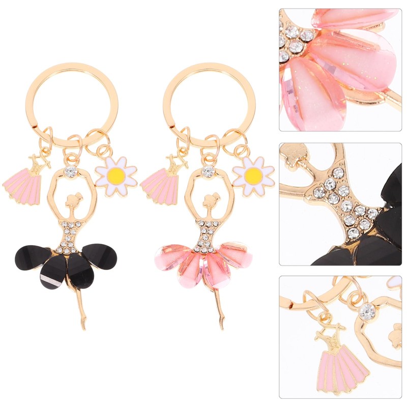 LIFKOME Keychain, Stylish, 2-piece Set, Cute, High School Student, Dancing