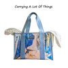 Tense Edano Iridescent Beach Tote for Women, Large Beach Bag
