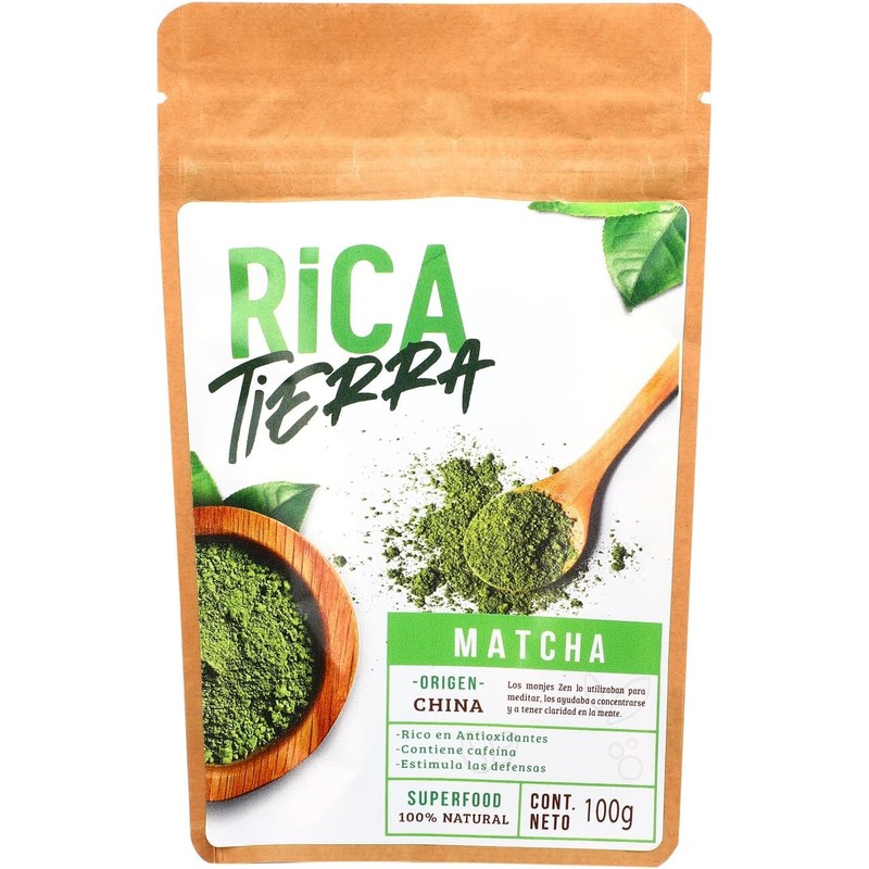 Te Matcha culinario en polvo Rica Tierra de 100 grs.