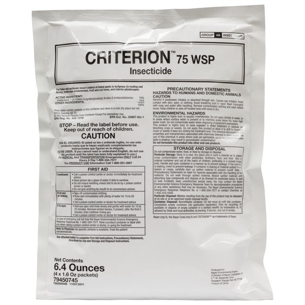 Criterion 75 WSP Systemic Insecticide