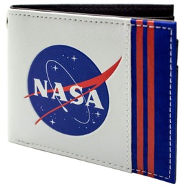 NASA Agency Logo Aeronautics Space White ID & Card Bi-Fold Wallet