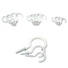Lyxtiorn 50 Pack 7/8" White Carbon Steel Screw Hooks for