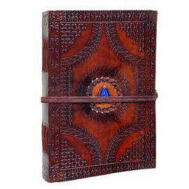 25 cm Blank Book Lapiz like blue stone grimoire leather journal book of shadows spell book leather diary journal notebook sketchbook gift for artists