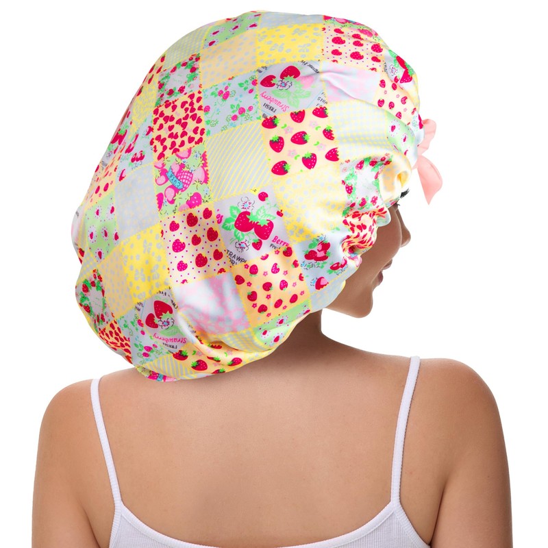Vettres Hair Bonnet for Sleeping Satin Lined Sleep Cap Double