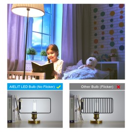 AIELIT Dimmable T10 LED Bulbs, 5000K Daylight T30 LED Tubular Edison Light Bulbs 2W Tube Vintage Led Bulbs 25 Watt Equivalent, E26 Medium Base 200LM, Clear Glass Cover, 8-Pack