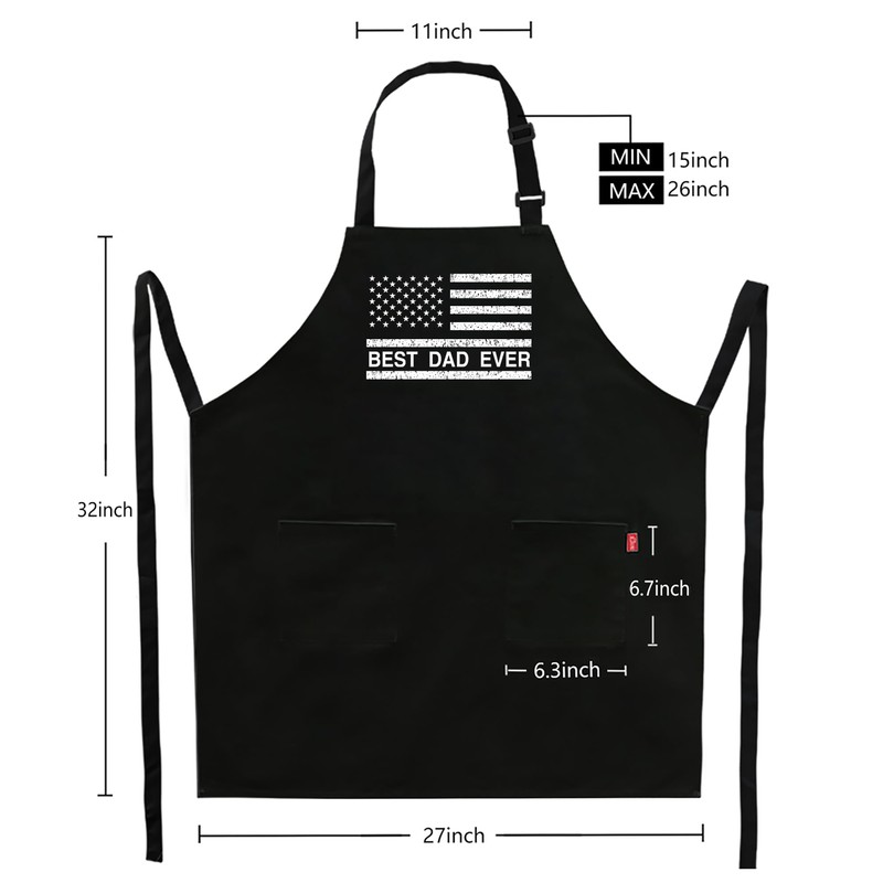 Cooking Aprons for Dad - Men's Funny Chef BBQ Grill