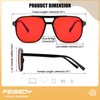 FEISEDY Retro 70s Blue Light Filter Glasses 99.99% Blue Light