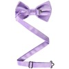 Stacy Adams Men's Satin Solid Bow Tie, Lilac, One Size