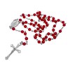 Nazareth Store Red Glass Beads Rosary Catholic Necklace Prayer Miraculous