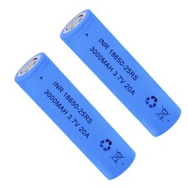 AFSONGOO Battery 2Pack 18650 Rechargeable Battery 3.7V Flat top Rechargeable Batteries 3000mAh for Flashlights, Headlamps etc