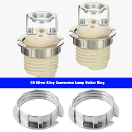 LT Easiyl 8x G9 Silver Alloy Conversion Lamp Holder Ring Suitable for 3/4 Inch Diameter Lamp Shade Bracket Table Adapter G9 Lamp Shade Reducer Ring