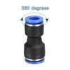 sourcing map Push to Connector Fitting, 12mm to 10mm Tube