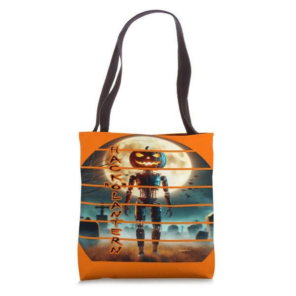 Spooky Hack "O" Lantern, Jack O Lantern Halloween Tote Bag