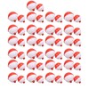 50PCS Ball Shaped Fishing Float Plastic White Red 2 Specifications