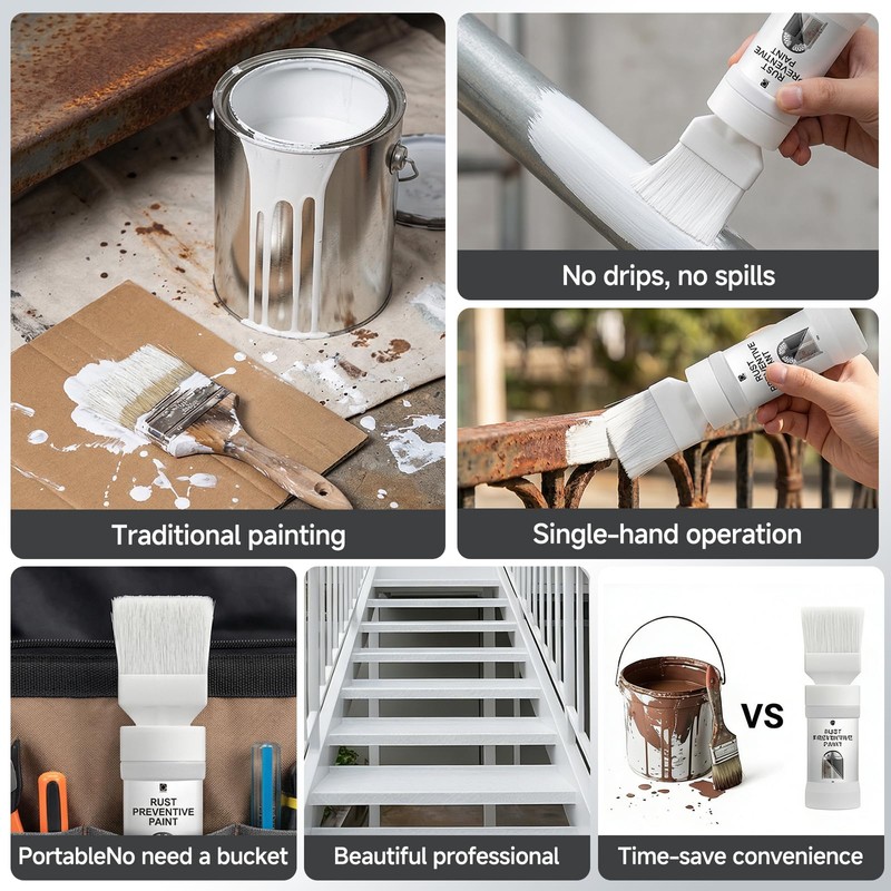 CARPOLY 2-in-1 Rust Converter & Metal Primer with Brush(5.29 Oz),