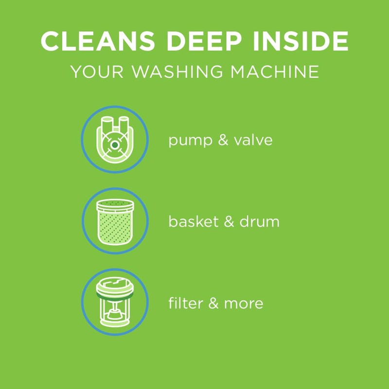 Affresh Washing Machine Cleaner, Helps Power Away Odor Causing Bacteria
