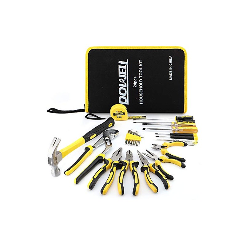 DOWELL 24 pcs Homeowner Tool Set, Home Repair Hand Tool