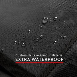 Helteko Back Seat Protector for Car, 2 Pack Premium Kick Mats for Kids, Extra Large Car Seat Cover for Backseat with Mesh Pockets, Waterproof Dirt & Mud Protection, Black