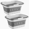 ANNIYA Foldable Plastic Shower Caddy Basket 2 Pcs, Portable and
