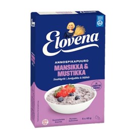 Elovena Strawberry-Blackberry Instant Porridge 1 BOX of 240g SÖPÖSÖPÖ pack (SOPOSOPO)