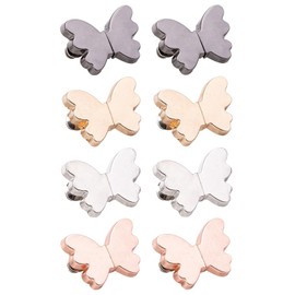 8 Pairs Butterfly Curtain Clips, Magnetic Curtain Closures, Easy to Install, No Tools Required, for Home, Kitchen, Bathroom, Hotel, or Motel