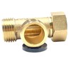 2pcs 1/2" 3 Way Brass Tee Diverter Connector,Outlet Easy Connect