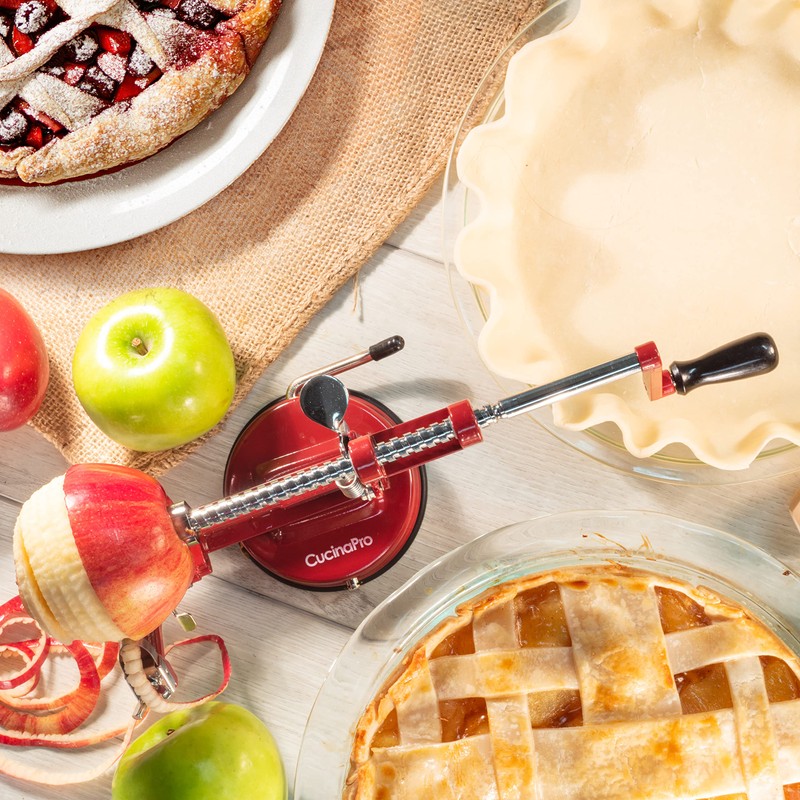 Apple Peeler and Corer- Durable Heavy Duty Chrome Cast Iron