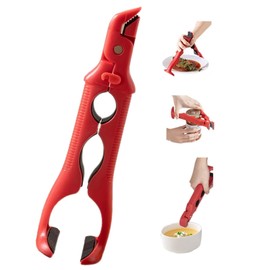 3-in-1 Hot Plate Gripper Tongs,Multi-Angle Hot Plate Gripper, Silicone Non-slip Hot Dish Plate Holder,Microwave Oven Cooking,Kitchen Utensil for Bowls,Pans,Dishes