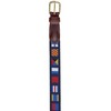 SoliVisk Nautical Signal Code Flag Men’s Leather Tab Belt with