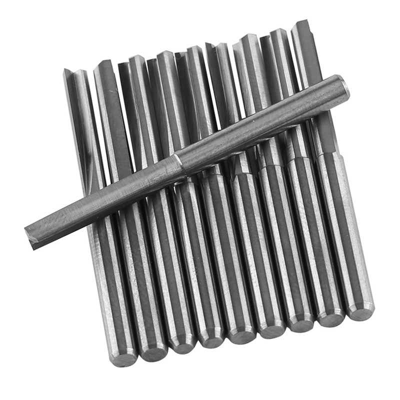 10pcs 3.175mm End Mill CNC Milling Cutter Cutting Tools Double
