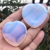 Fekuar Synthetic Opalite Crystal Thumb Worry Stone, Hand Carved Healing