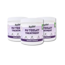 Liquified RV Toilet Treatment Bundle - Black Holding Tank Digester - Odor Eliminator - RV Black Tank Treatment - Powder Formula - Made in The USA (Lavender, Pack of 3)