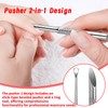 Cuticle Pusher, Professional Stainless Steel Cuticle Tool, 14.5 cm Length,