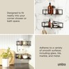 Umbra Cubiko Shower Corner Shelf, Metal Floating Shelves with Adhesive