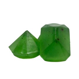 Set of 3 Emerald City Green Gem Stone Glycerin Soap - Green Matcha Jewel Gift Hand Soap
