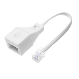1 Pcs RJ11 to BT Socket Adapter, RJ11 4 Wire to BT Telephone Female Socket, Cable Adapter Landline Port Converter Extender FAX Modem Corded Cordless for Seamless Calls & Fast Internet (White)