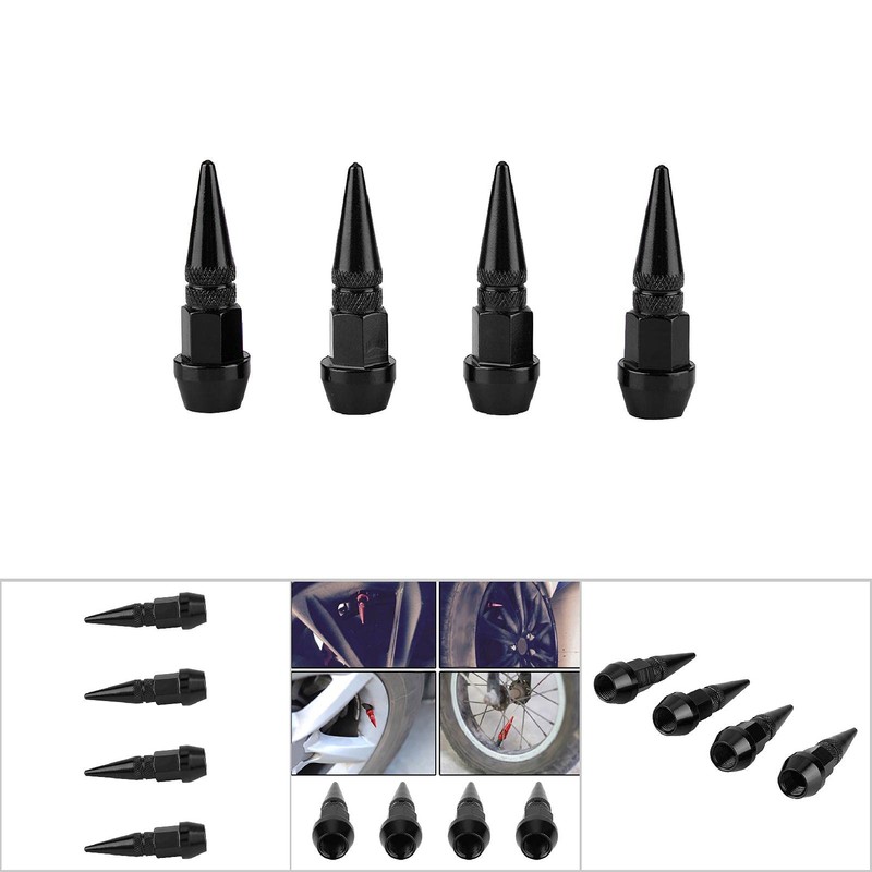 4Pcs [Aluminum Alloy] Spike Wheel Tire Valve Stem Car Truck