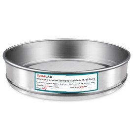 LVDALAB 304 Stainless Steel Lab Sieve Screen Mesh, 400 Mesh (0.038mm) Aperture Test Sieve, 12Inch(30cm) Diameter Economy Standard Analysis Sample Test Sieves for Industrial Laboratory Homes