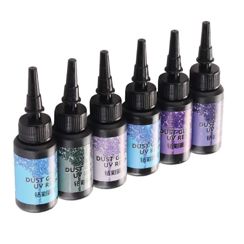 6pcs Colored UV Resin 10ml Each Pen Shaped Fast Curing