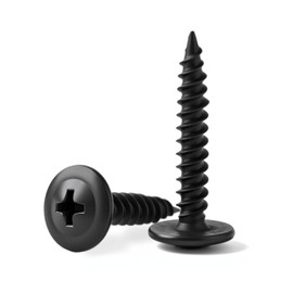 #8×2-1/2'' (80 Pack) Truss Head Wood Screws Quick Metal Self-Tapping Screws Black Oxide 410 Stainless Steel