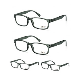 LUFF Unbreakable Reading Glasses for Women,4PCS Blue Light Blocking Reading Glasses Men,Comfortable Spring Hinge Readers,Computer Glasses Anti Eyestrain,Eyeglasses Stylish(1.5X)