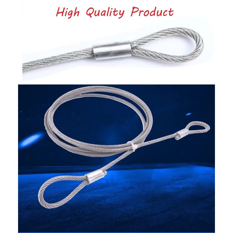 HOUSON 4 PCS Steel Rope with Eyelets, wire rope safety