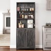 DWVO 67" Tall Wine Bar Cabinet for Liquor and Glasses,