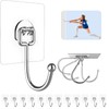 Strjobaili 12 Pack Large Adhesive Hooks for 44 lb(Max) Hanging