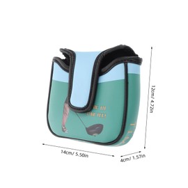 Gatuida Golf Putter Cover Square PU Leather Headgear for Mallet Putters Weatherproof Protection Quick Installation Lightweight Design for Go Golfers