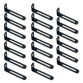 Gxeabg 20 PCS Adjustable L Angle Bracket, L Shape Corner Brace, Corner Bracket with Slot, Corner Protector Shelf Support with Screws for Furniture Timber Shelf Corner Braces Supports