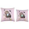 Easter Capybara Eggs Candy Rabbit Cute Throw Pillow