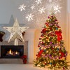Artmag Christmas Tree Topper with 3D Glitter Adjustable Rotating White